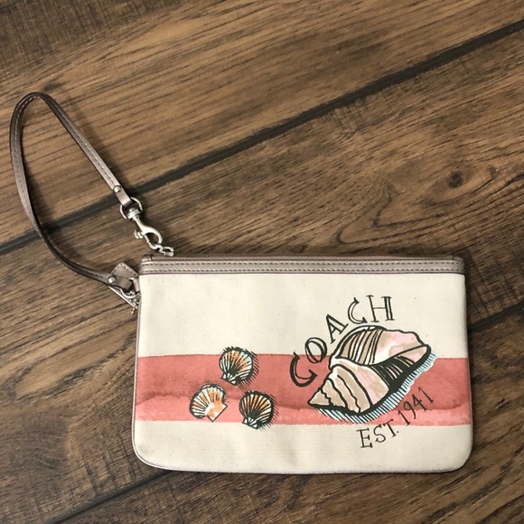 Coach wristlet pouch